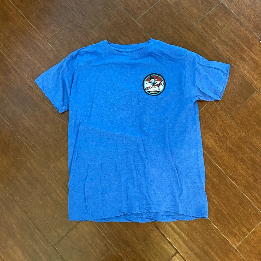 Blue beach tee